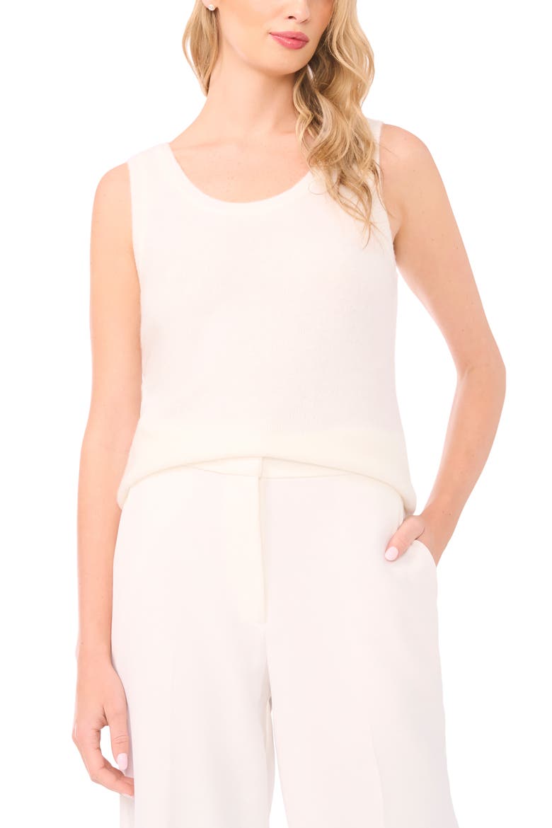 Scoop Neck Sleeveless Sweater, Main, color, NEW IVORY