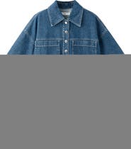 MANGO Short Sleeve Denim Shirt