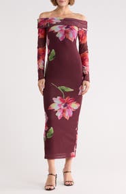 Madden Girl Off Shoulder Maxi Dress