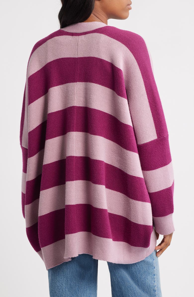Dressed in Lala Love You Oversize Cardigan, Alternate, color, Boysenberry/ Mauve