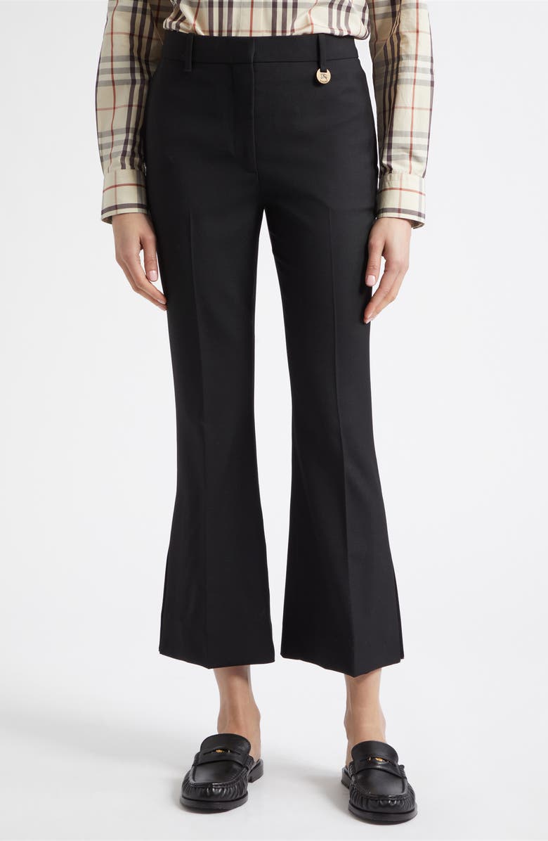 Burberry Leontine Pants, Main, color, Black