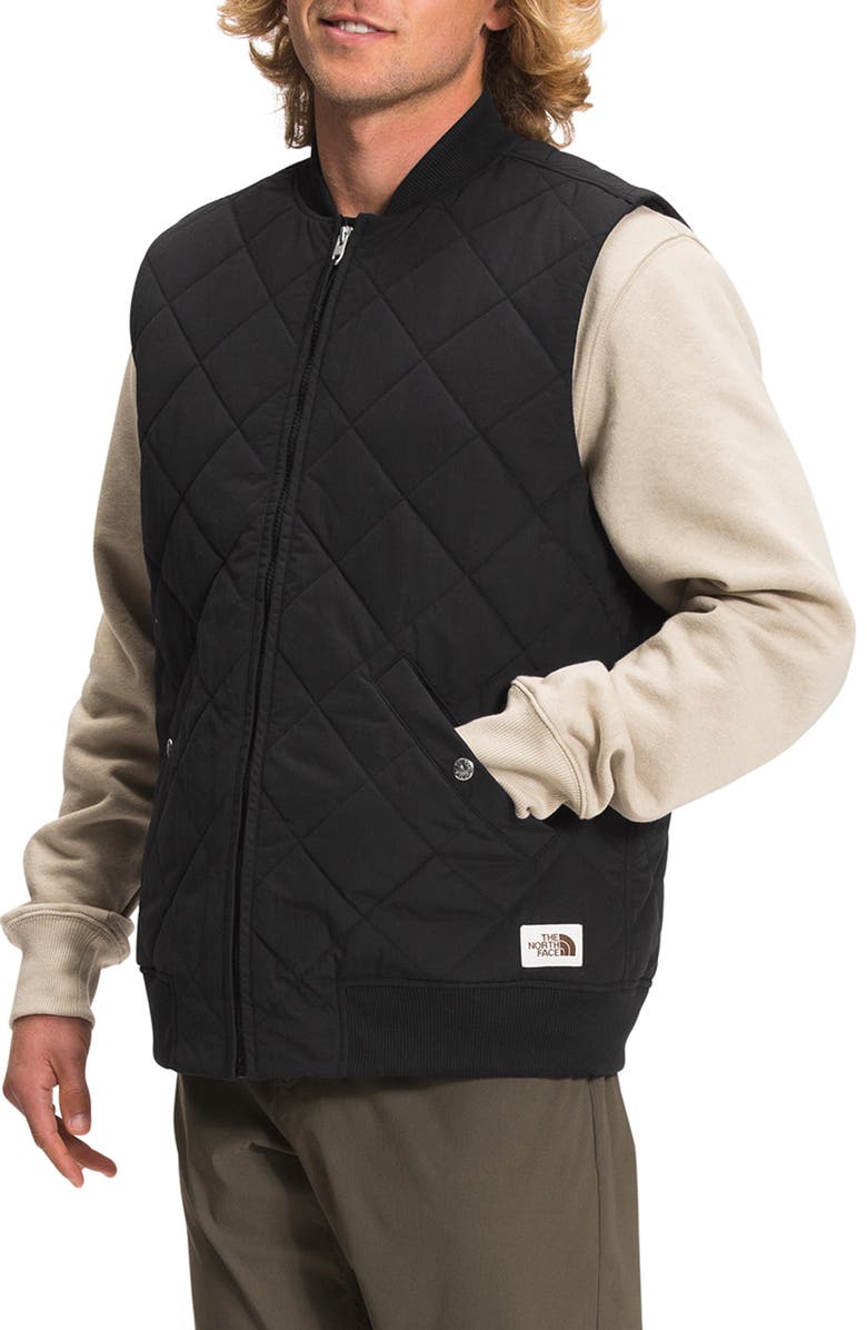 The North Face Cuchillo Water Repellent Diamond Quilted Vest, Alternate, color, 