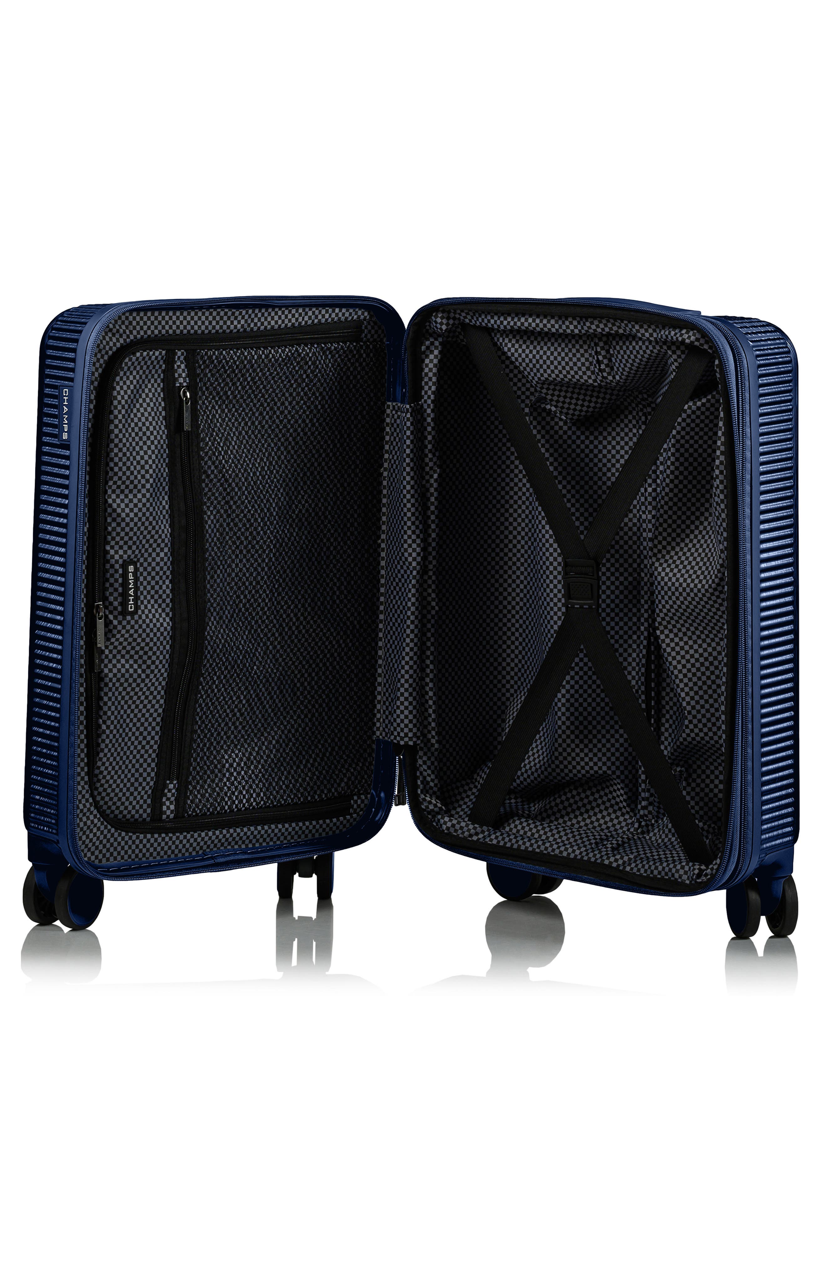 CHAMPS Iconic II Carry-On Hardside Suitcase, Alternate, color, Navy