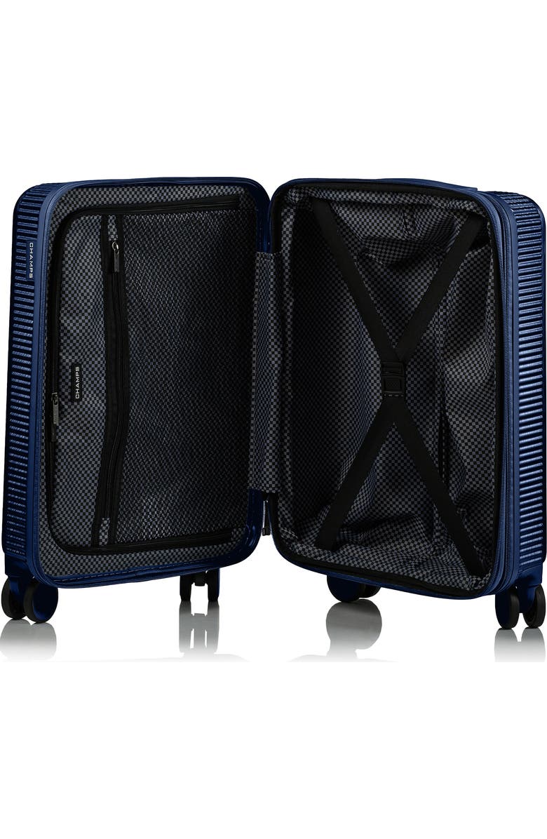 CHAMPS Iconic II Carry-On Hardside Suitcase, Alternate, color, Navy