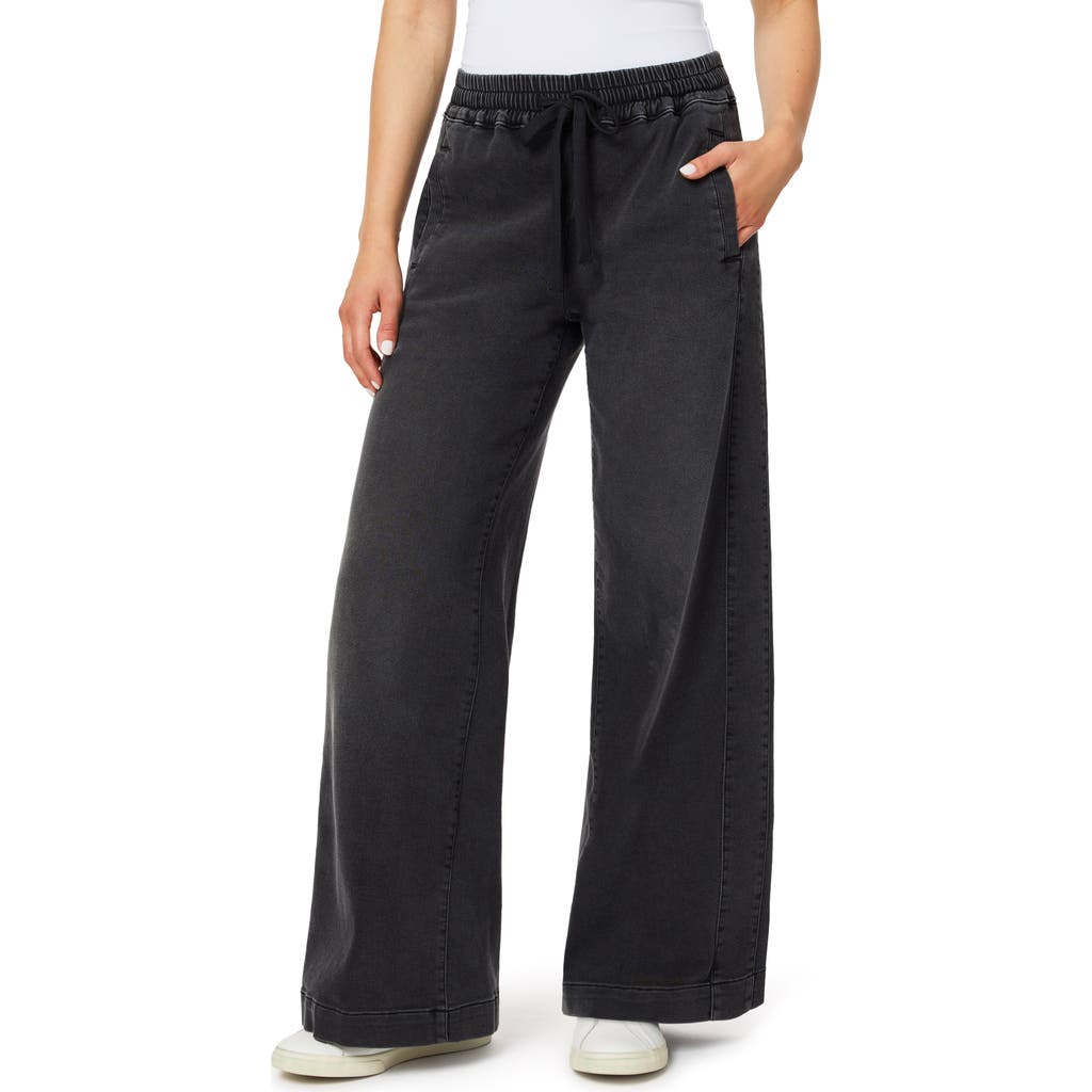 Kensie Ultra High Waist Relaxed Fit Denim Pants In Black