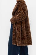 City Chic Remi Leopard Faux Fur Coat