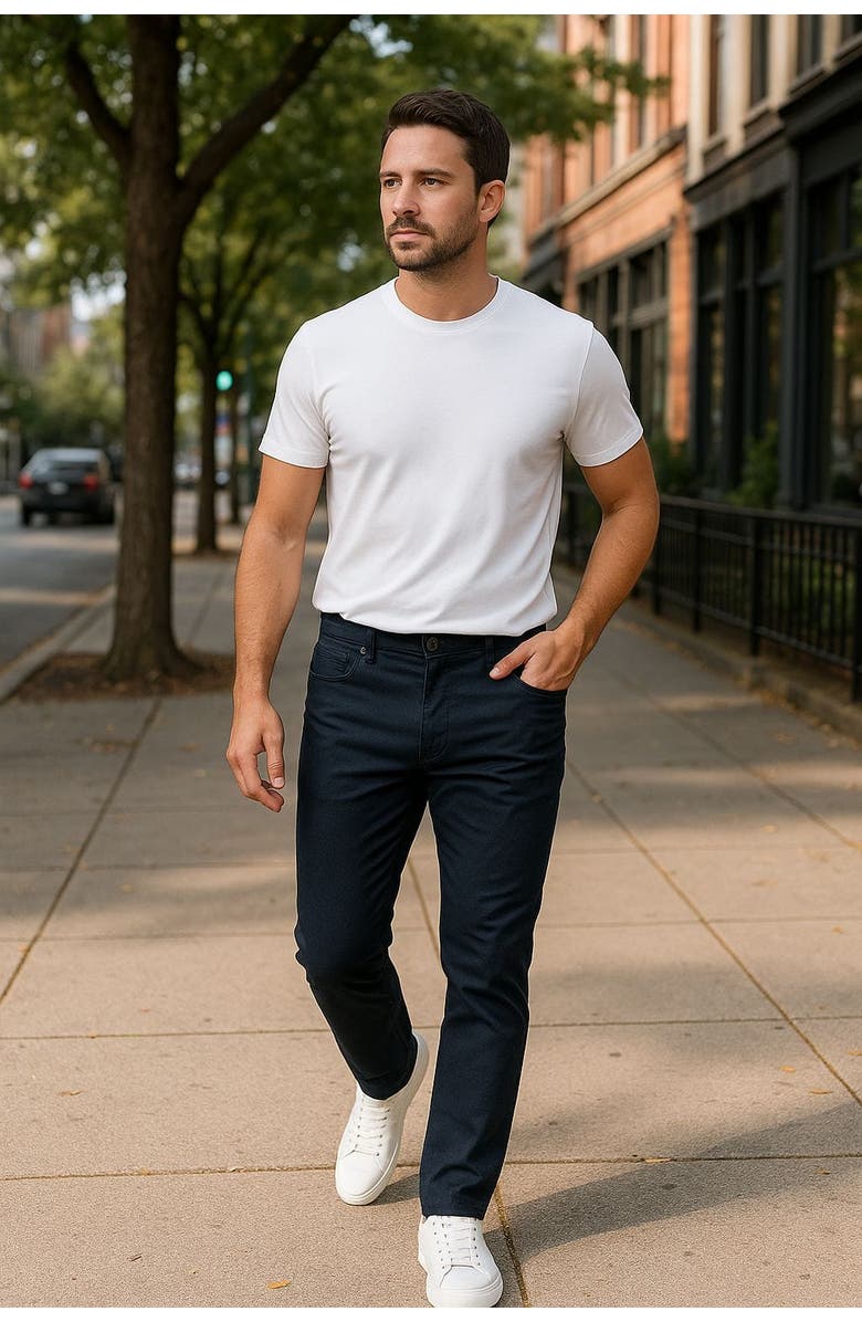 BenBen Mens 3 Pack Chinos Slim Fit Stretch Pants, Alternate, color, Khaki/Black/Brown