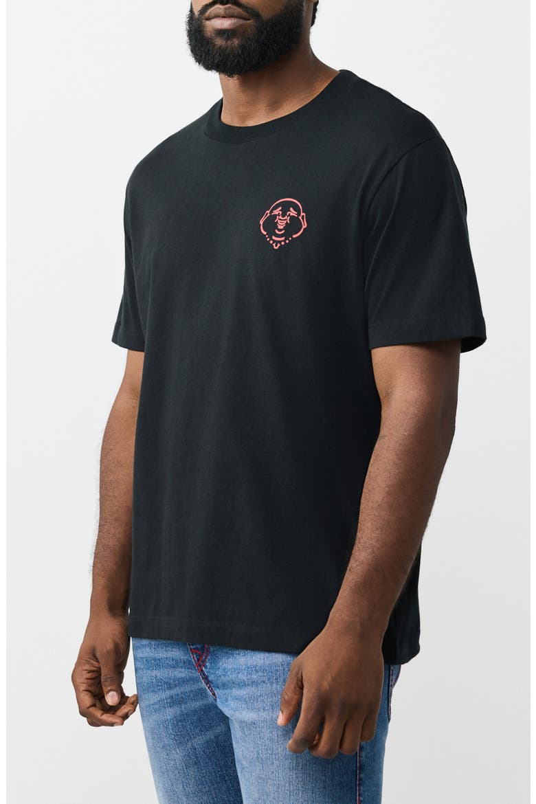 Abstract Horseshoe Graphic T-Shirt, Alternate, color, JET BLACK