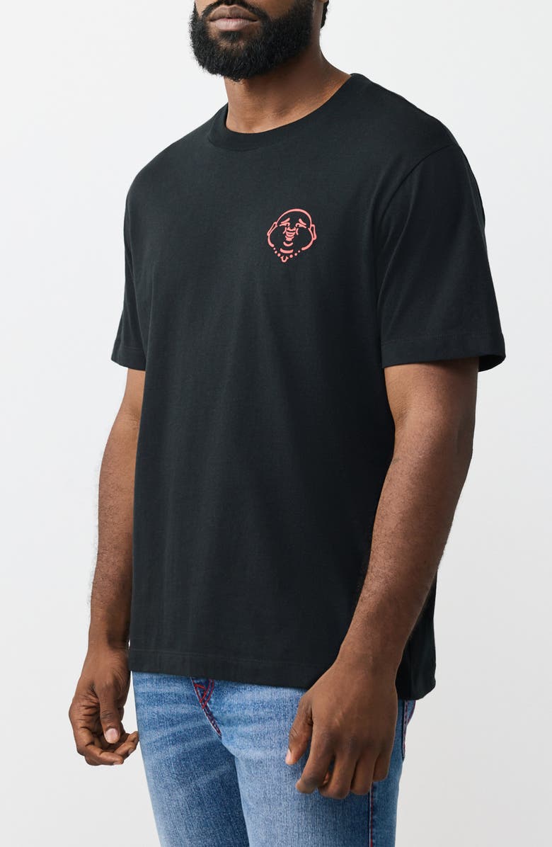 True Religion Abstract Horseshoe Graphic T-Shirt, Alternate, color, 