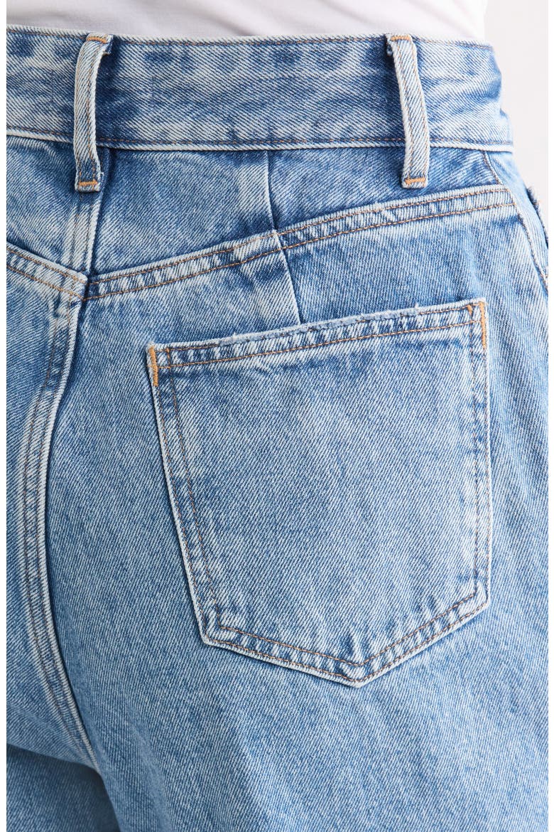 The Khloé High Waist Ripped Denim Straight Leg Jeans, Alternate, color, INDIGO1092