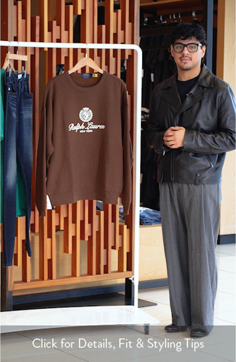 Relaxed Fit Fleece Graphic Sweatshirt, sales video thumbnail