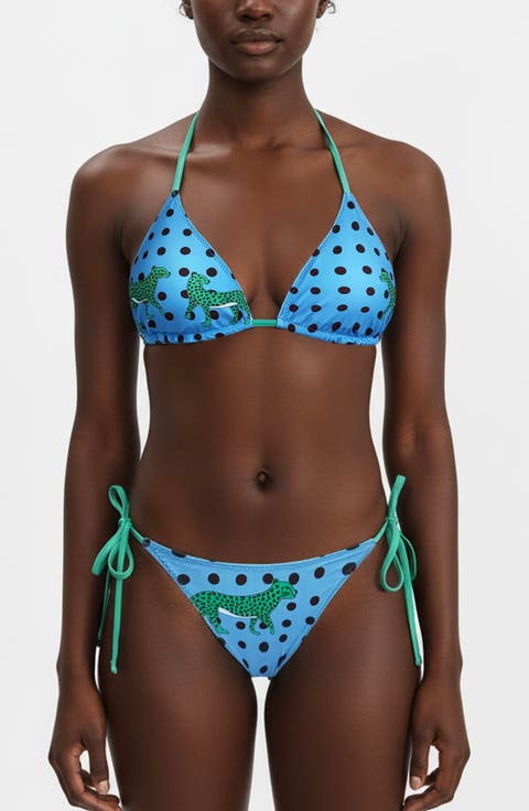 Verdant Wild Reversible Triangle Bikini Top