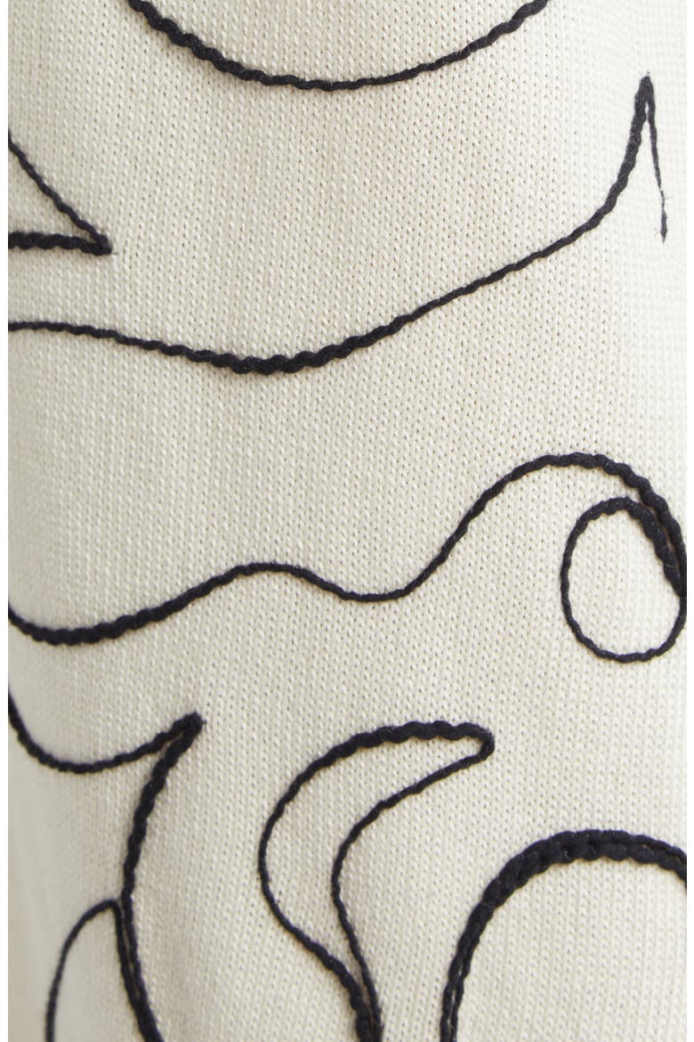 Helmi Baluns Embroidered Cotton Dress, Alternate, color, WHITE DARK GREY