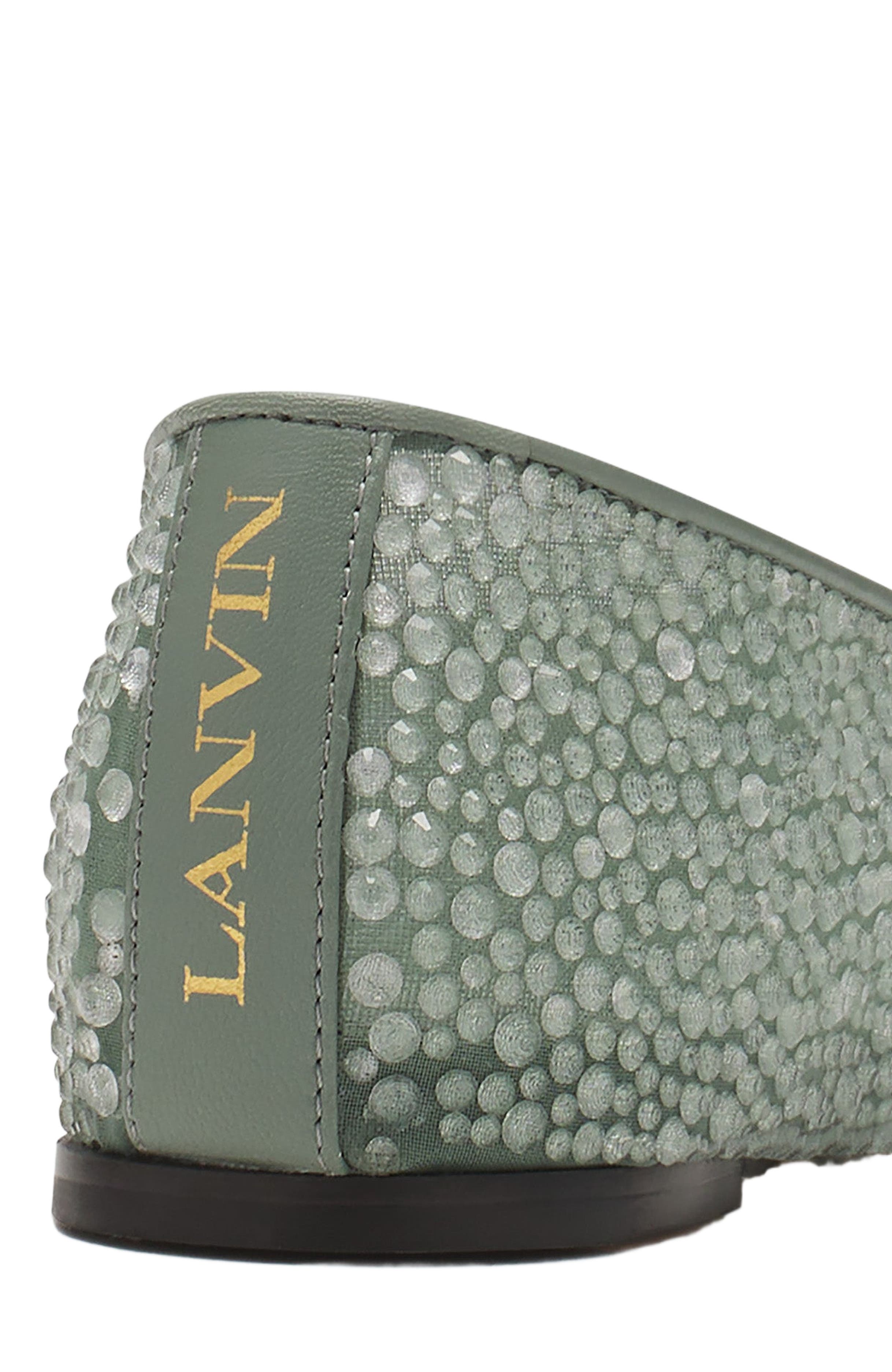 Lanvin Mesh Ballerina With Rhinestones, Alternate, color, 