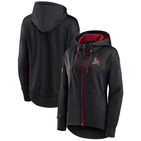 Women's Fanatics Branded Black Arizona Coyotes Authentic Pro Rink Full-Zip Hoodie