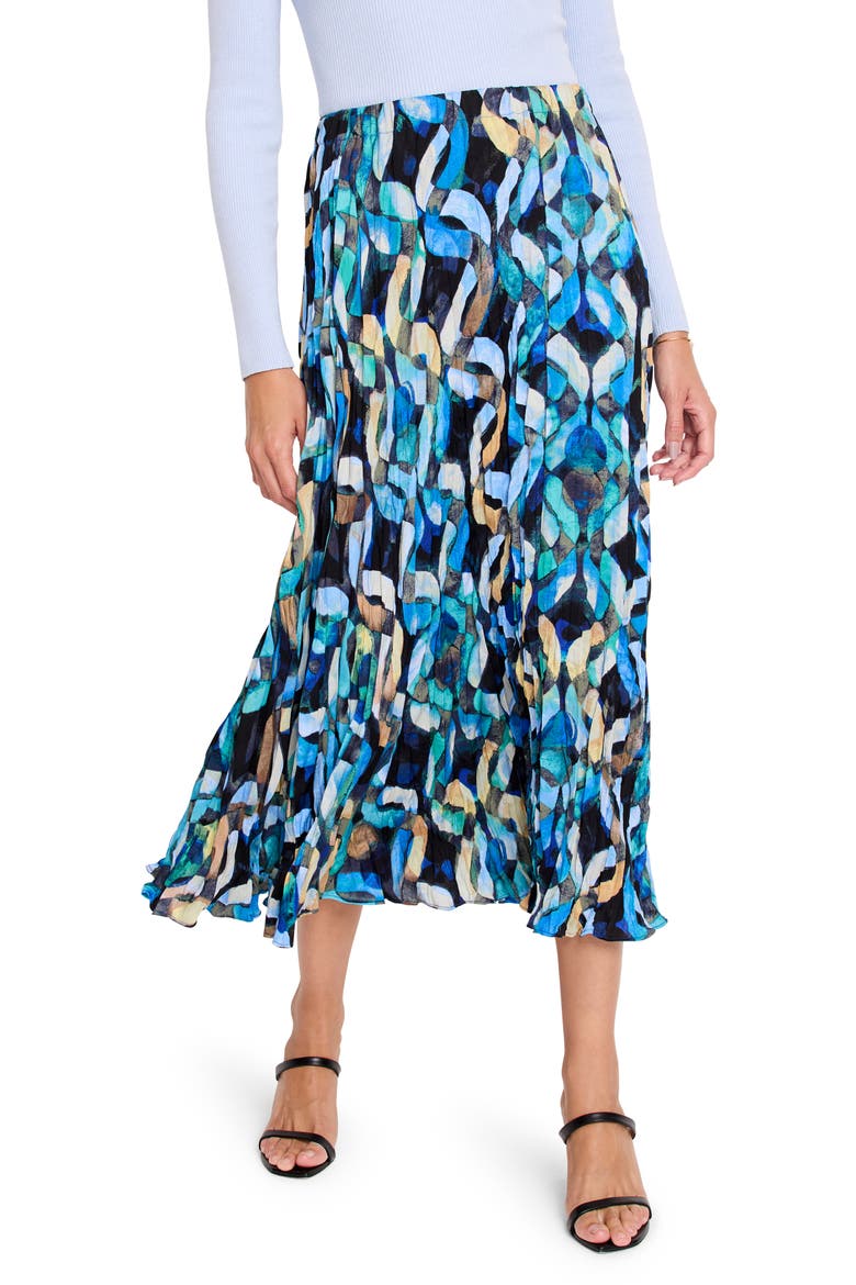 Wave Links Maxi Skirt, Main, color, BLUE MULTI