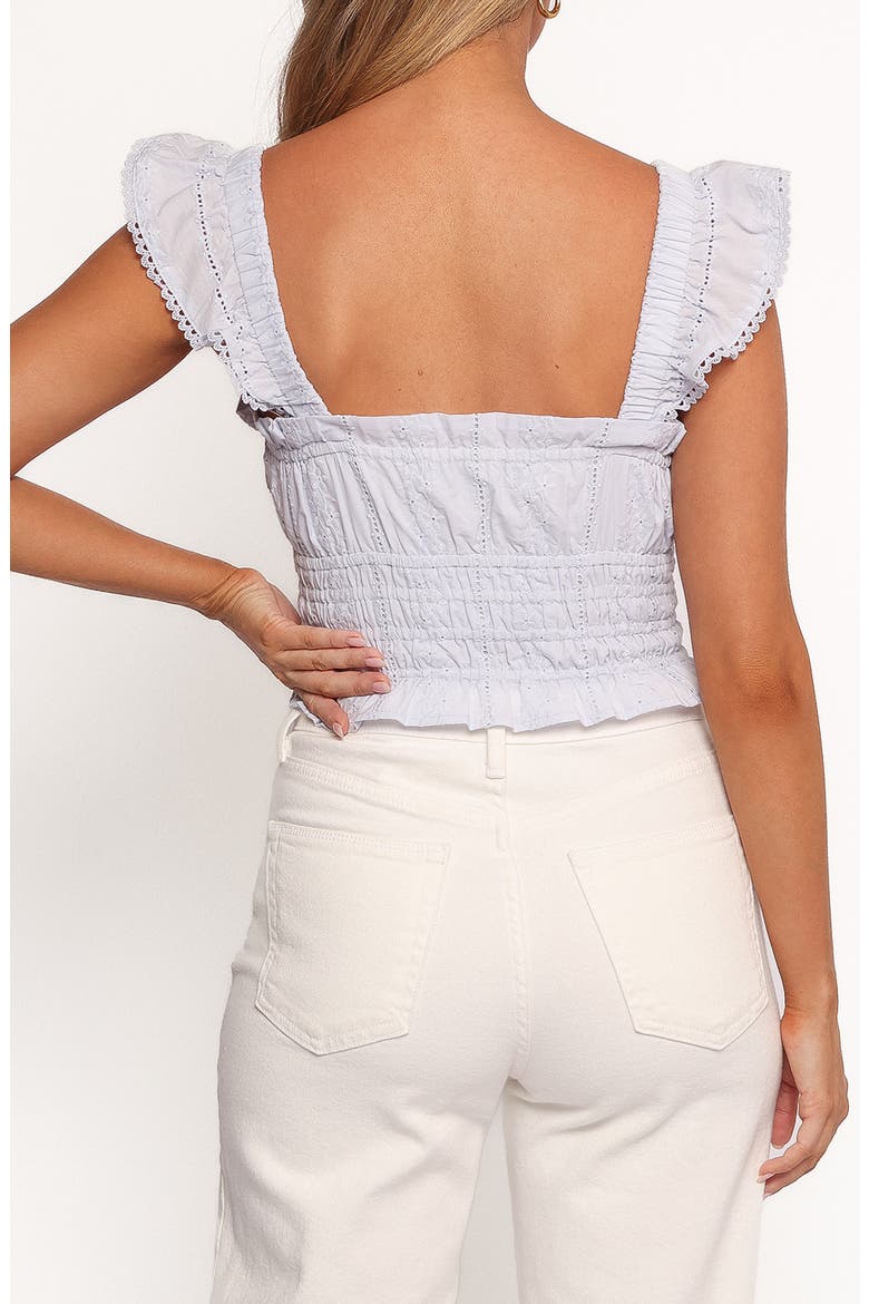 Giran Ruffle Crop Top, Alternate, color, CASHMERE BLUE