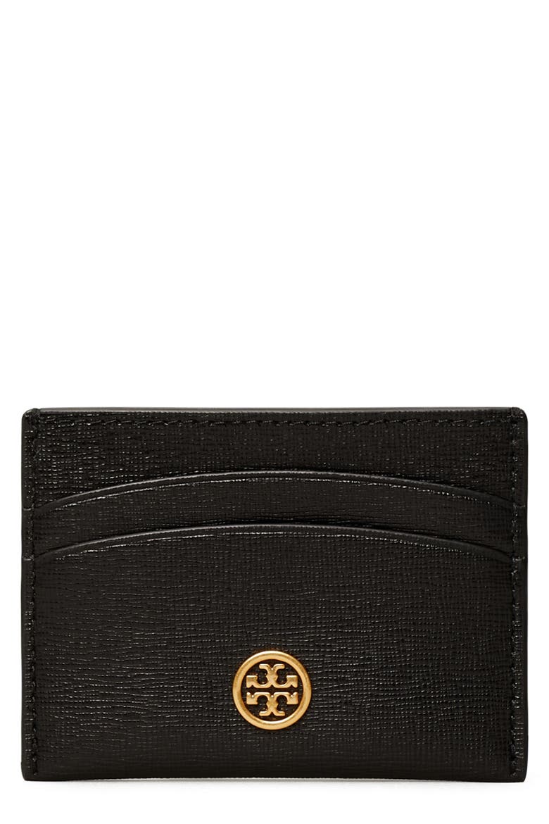 Robinson Leather Card Case, Main, color, BLACK