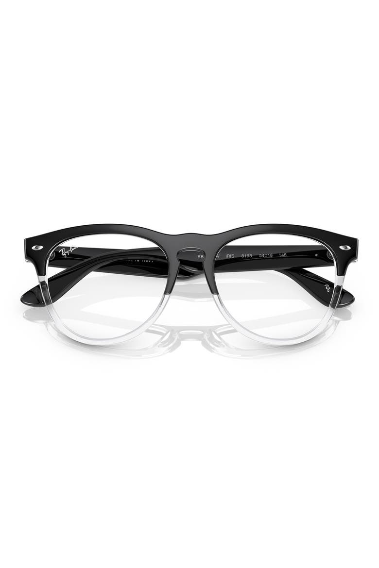 54mm Square Optical Glasses, Alternate, color, BLACK