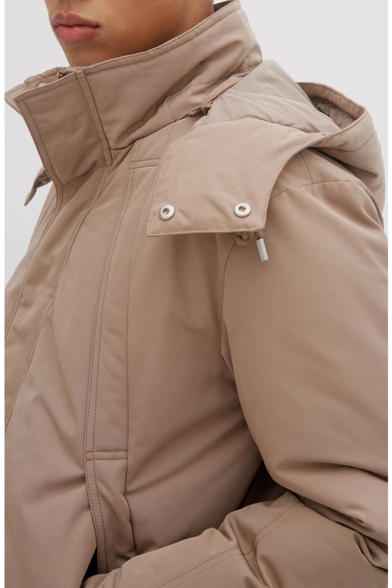 Puffer Bomber Jacket, Alternate, color, SAND