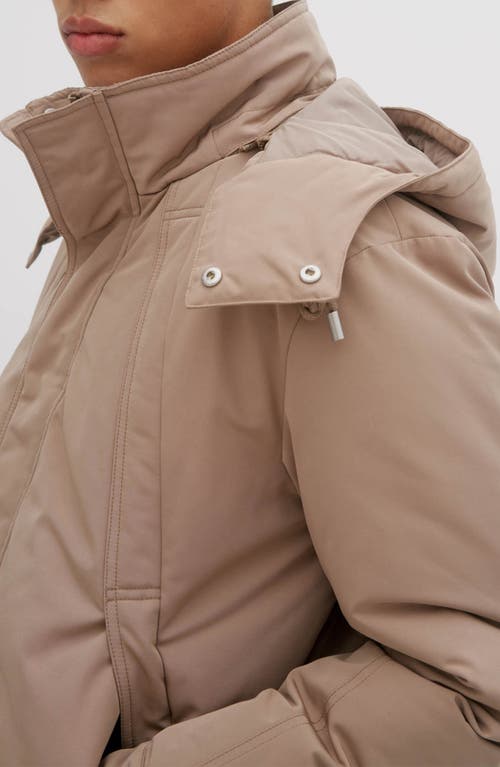 Noize Puffer Bomber Jacket In Sand