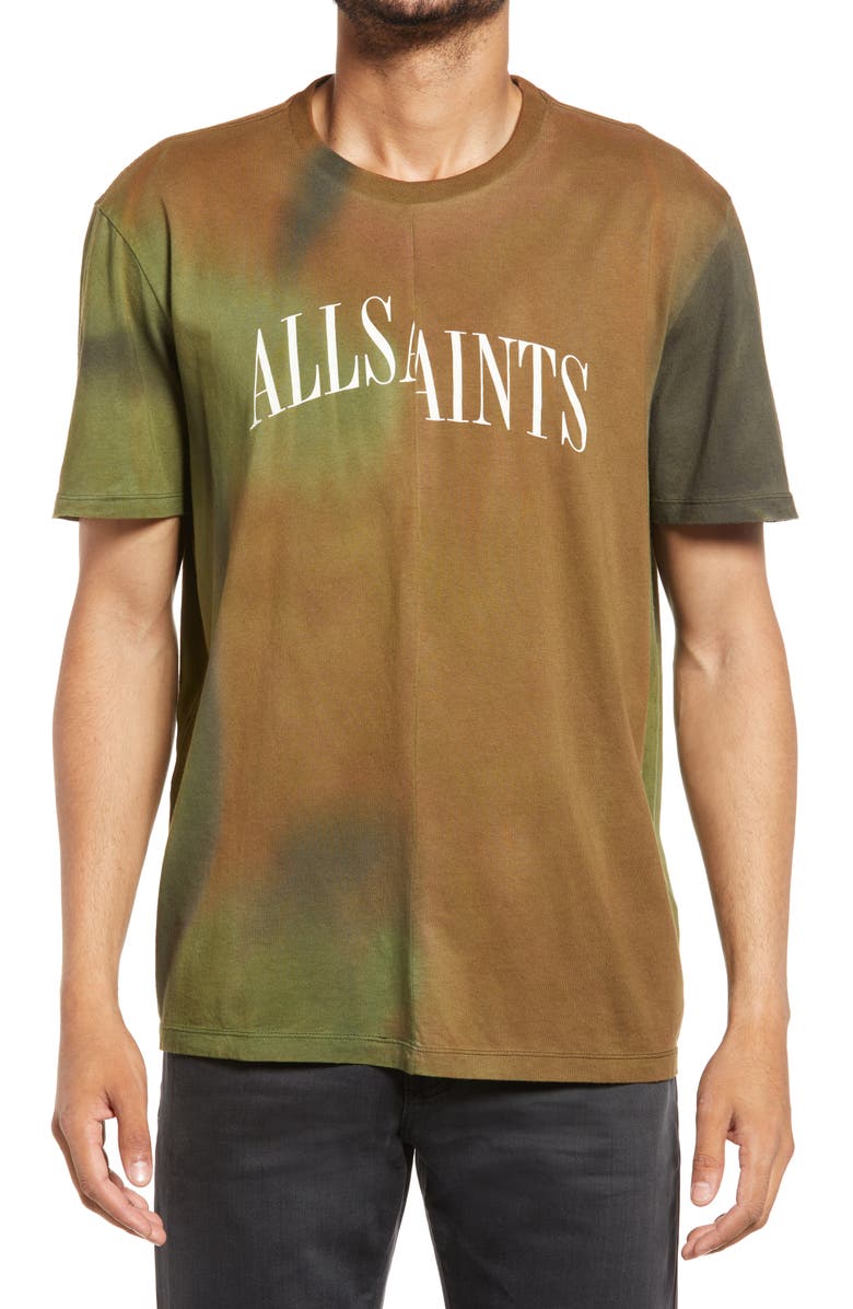 AllSaints Men's Camo Dropout Cotton Graphic Tee, Main, color, 