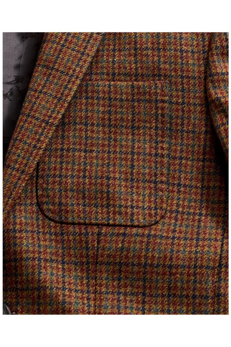 Archie Wool Houndstooth Check Jacket, Alternate, color, BROWN MULTI