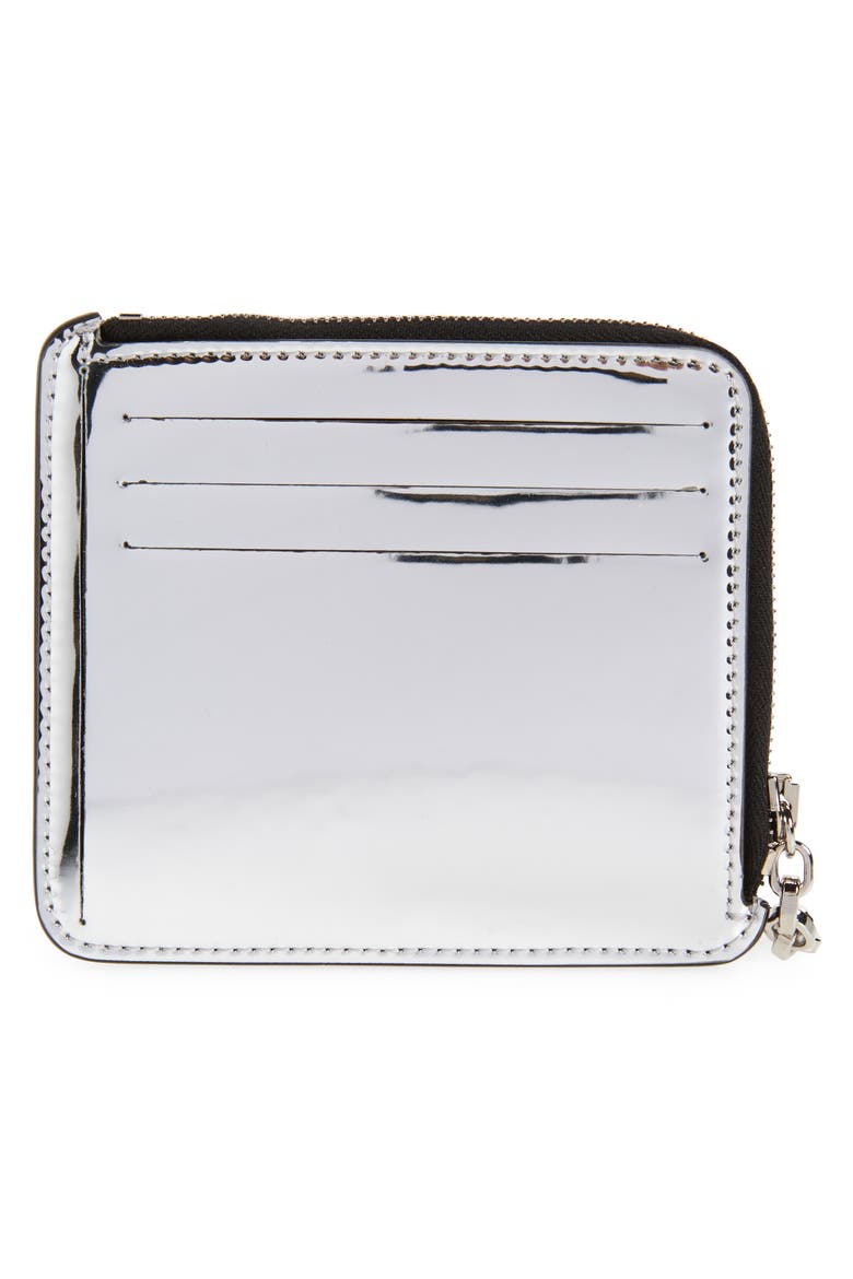 Metallic Zip Wallet, Alternate, color, SILVER