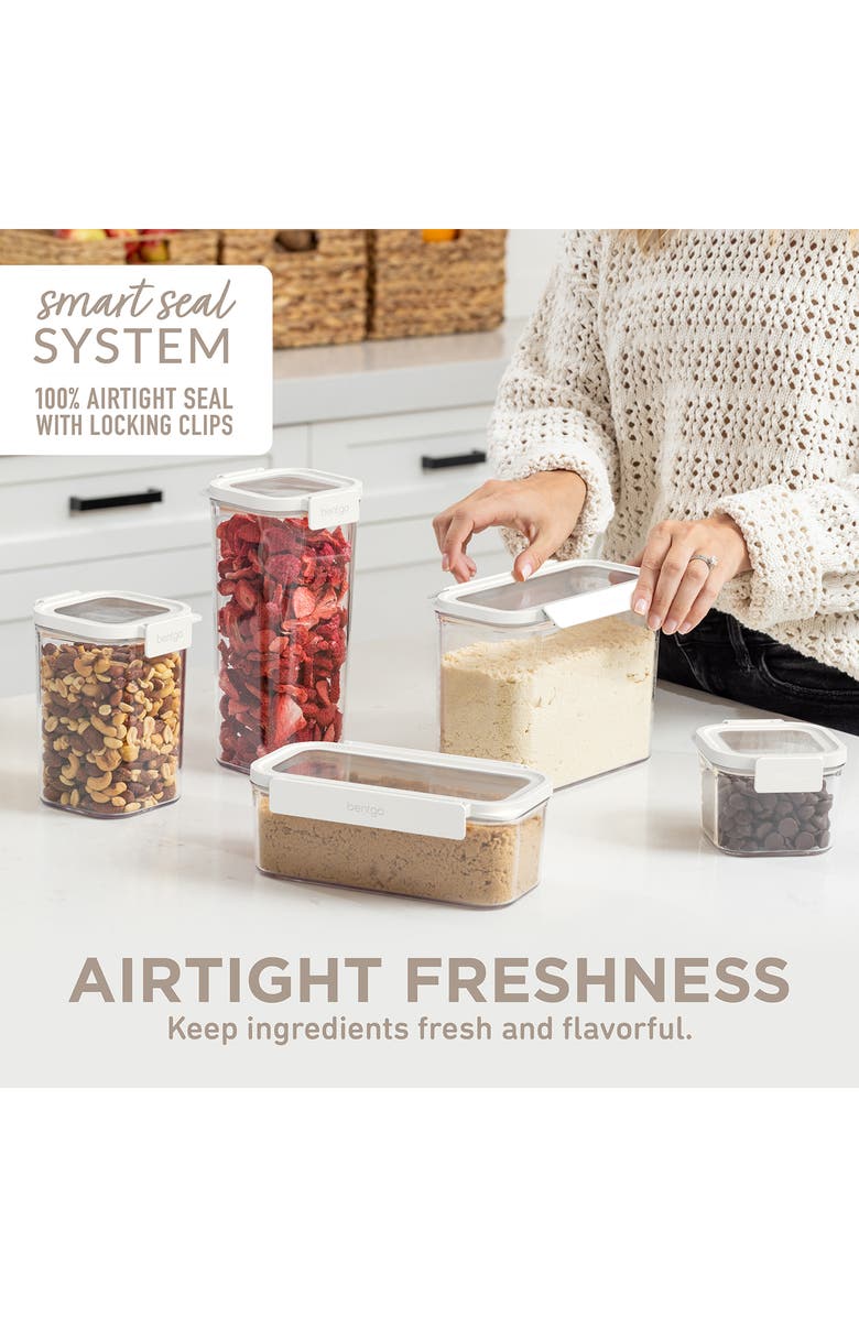 BENTGO Dry Pantry 4-Piece Food Storage Set, Alternate, color, Snow