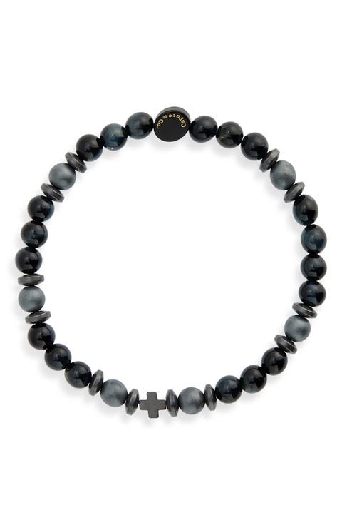 Men's Tiger's Eye Grounding Stretch Bracelet