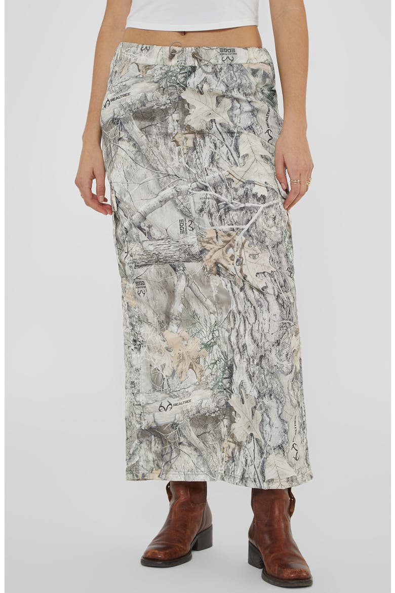 x RealTree Camo Cargo Maxi Skirt, Main, color, GO REALTREE WASHED EDGE