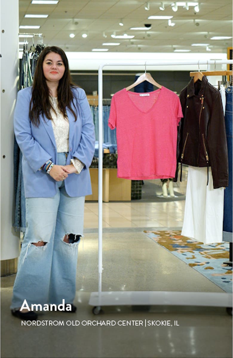 V-neck Linen T-Shirt, sales video thumbnail