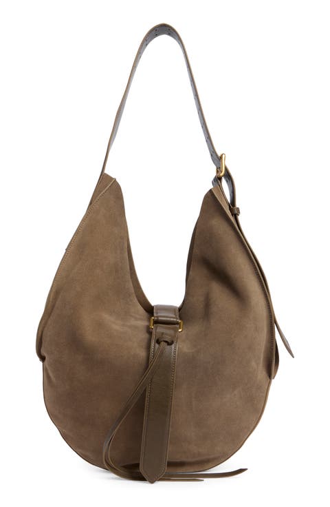 Oakley Large Suede Hobo Bag