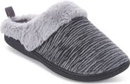 FLOOPI Faux Fur Trim Velour Clog Slipper