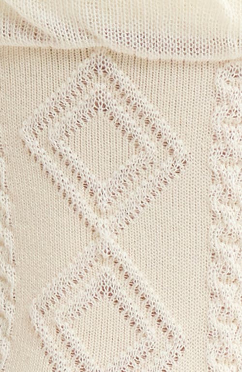 Casa Clara Cherry Print Cotton Crew Socks In Neutral