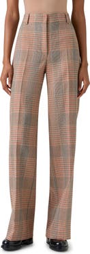 Akris punto Chiaro Glen Plaid Wide Leg Pants