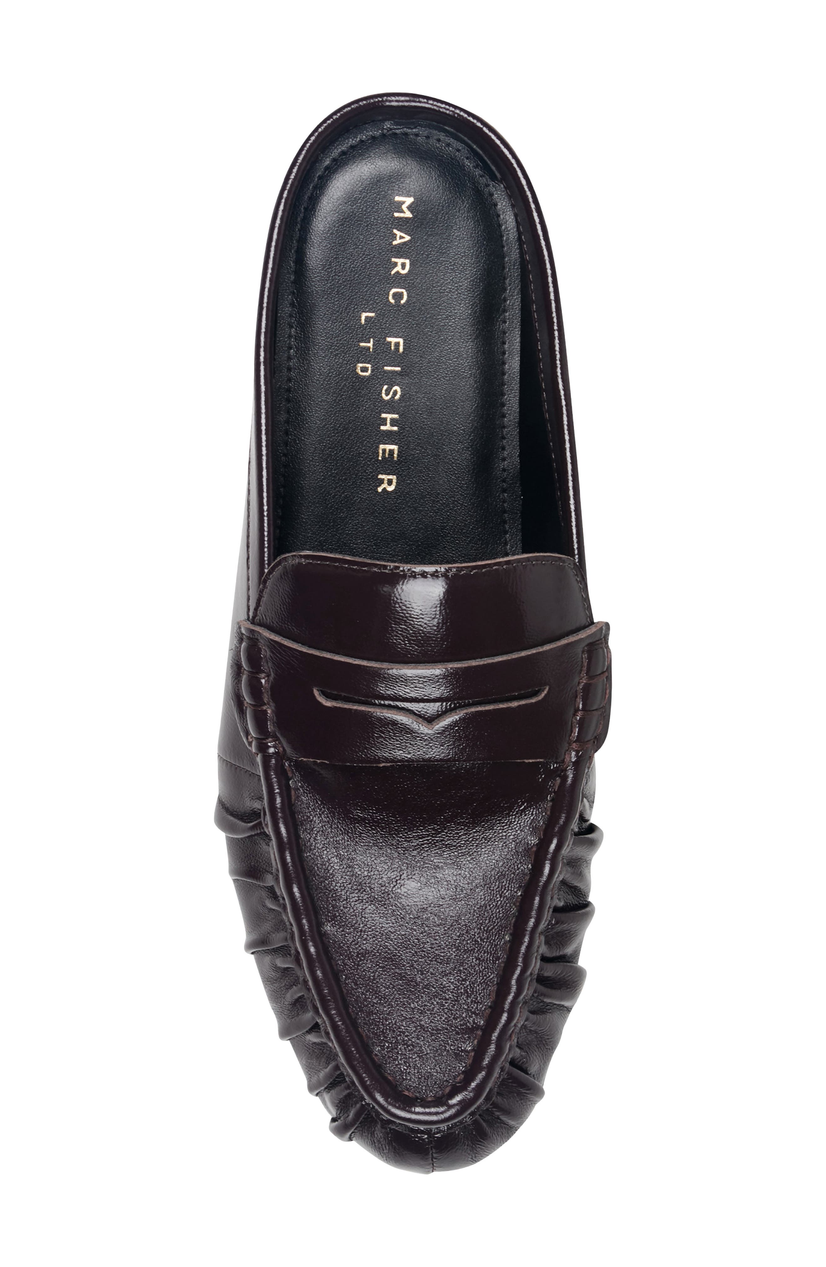Jaynie Almond Toe Loafer Mule, Alternate, color, DARK RED