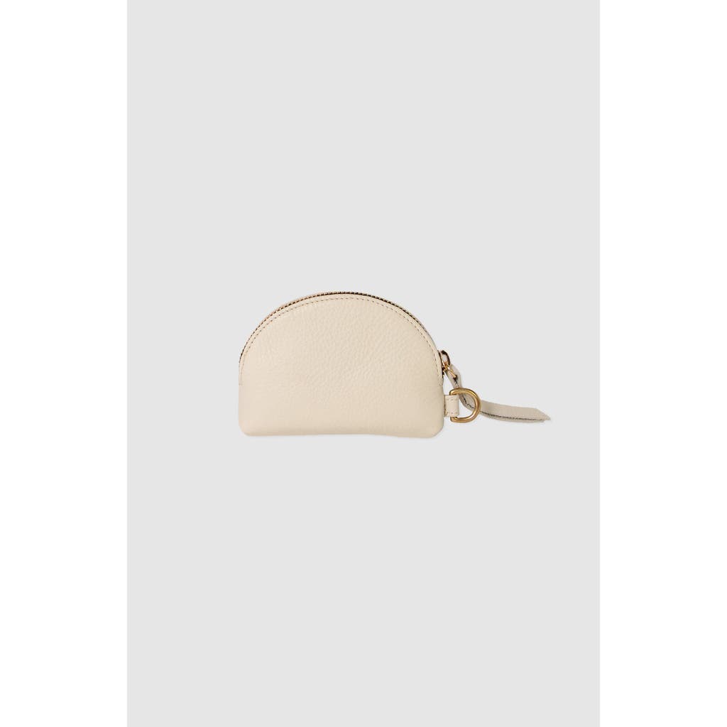 Tah Half Moon Coin Pouch In Brown