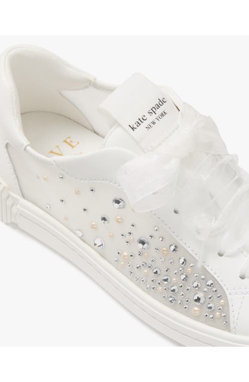Kate Spade Women's Tori Crystal Sneakers In True White