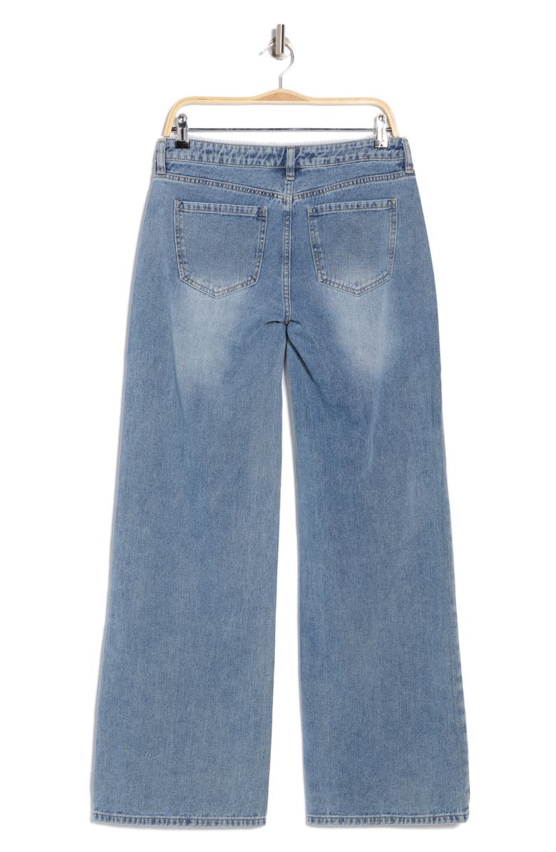 PTCL Pearly Bead Low Rise Wide Leg Jeans, Alternate, color, 