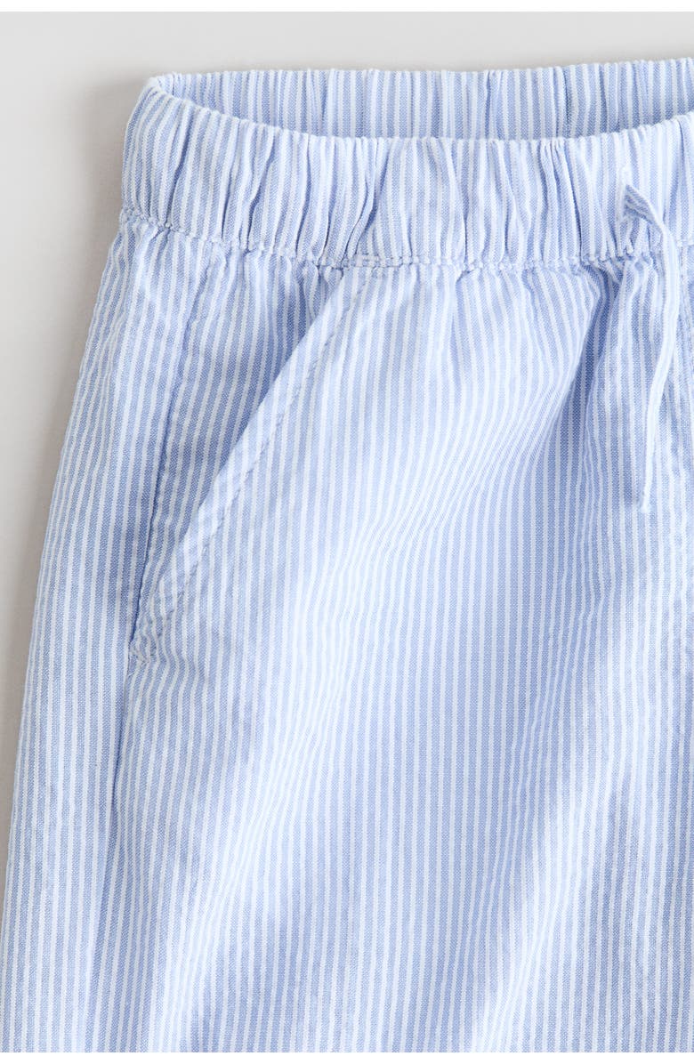 H&M Lace-trimmed Seersucker Trousers, Alternate, color, 