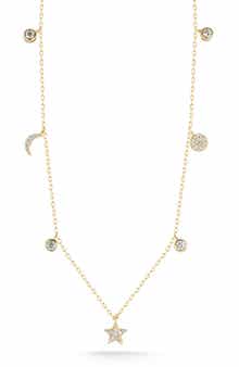 Sterling Silver Celestial Station Necklace