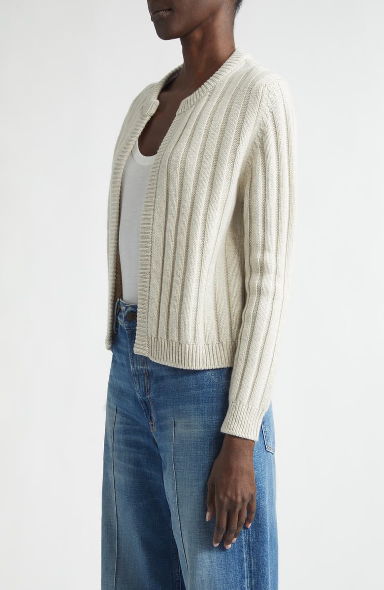 Johnstons of Elgin Lecht Open Front Rib Cashmere Cardigan, Alternate, color, Lunan Sand