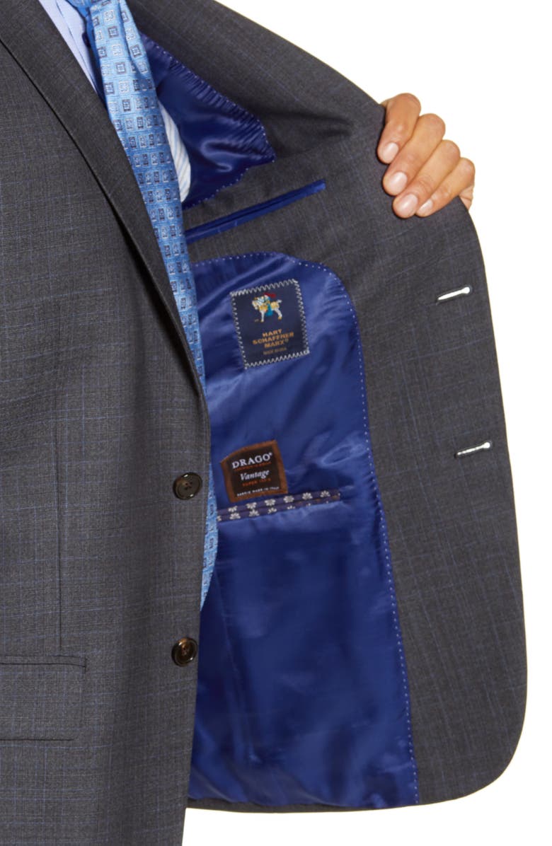 Hart Schaffner Marx Classic Fit Plaid Wool Suit, Alternate, color, 