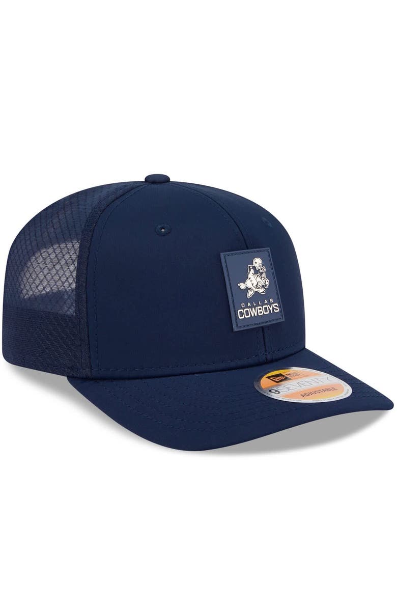 New Era Men's New Era Navy Dallas Cowboys 2025 Sideline Throwback 9SEVENTY Trucker Adjustable Hat, Alternate, color, Navy