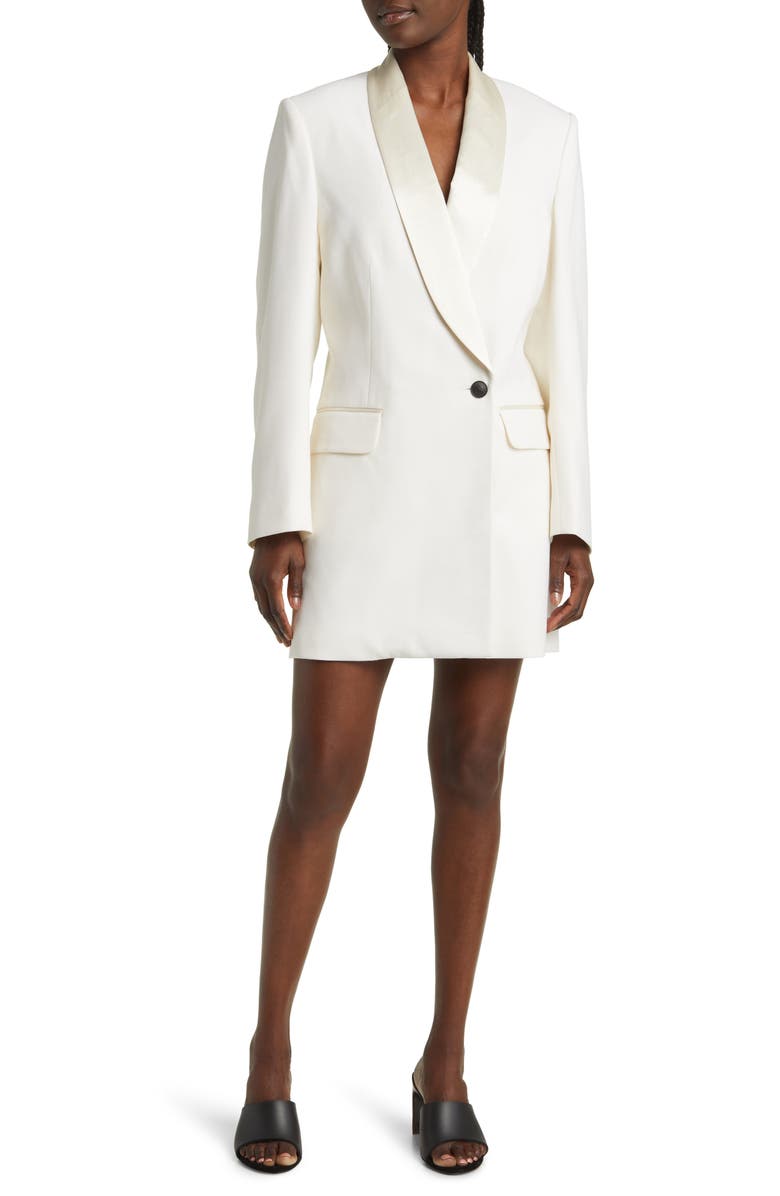 rag & bone Femi Long Sleeve Virgin Wool Blend Tuxedo Dress, Main, color, 