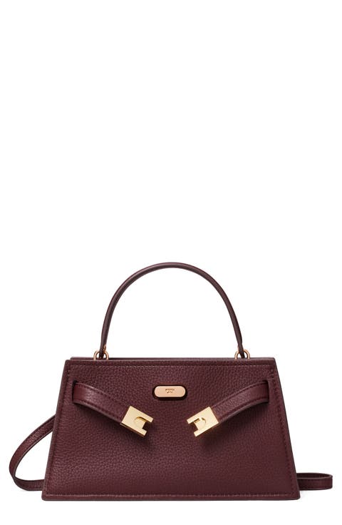 Mini Lee Radziwill Pebble Leather Satchel