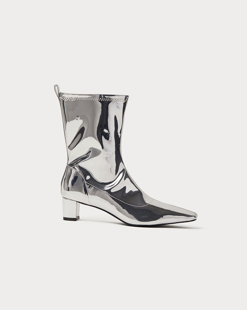 WeWoreWhat Glove Bootie, Alternate, color, Silver