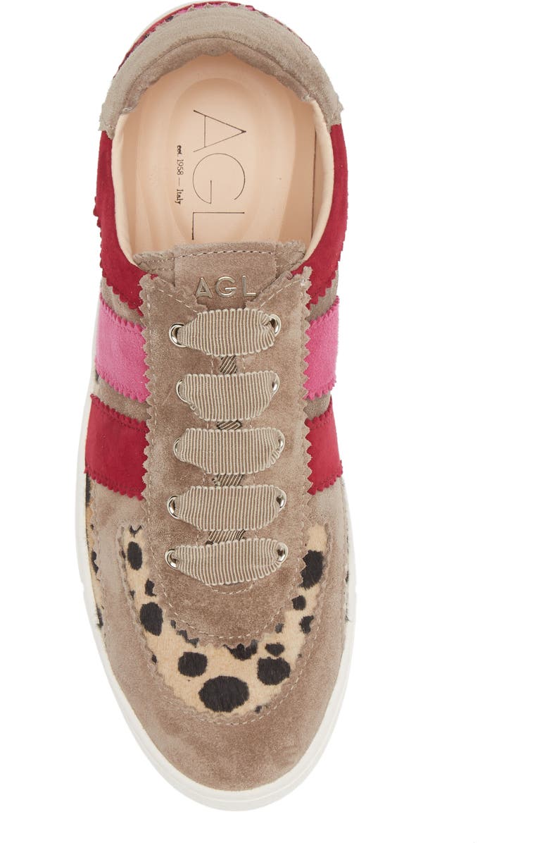 AGL Leda Genuine Calf Hair Sneaker, Alternate, color,