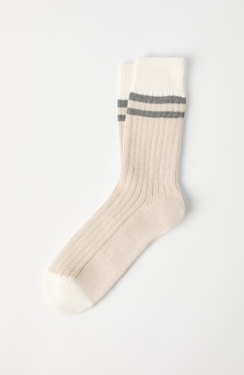 Brunello Cucinelli Socks With Stripes In Rope